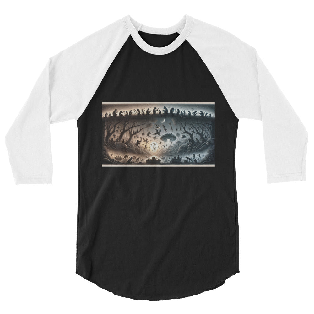 3/4 sleeve raglan shirt