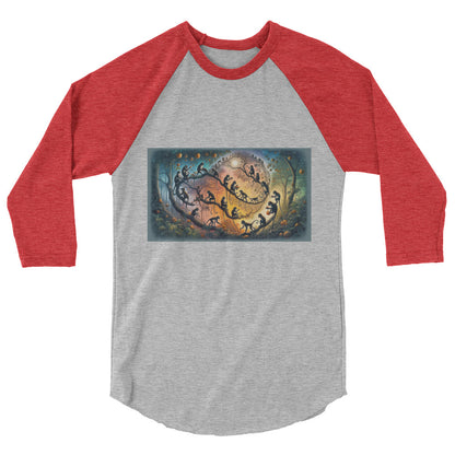 3/4 sleeve raglan shirt