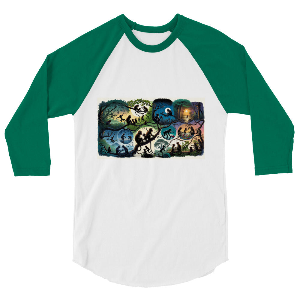 3/4 sleeve raglan shirt